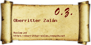 Oberritter Zalán névjegykártya