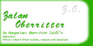 zalan oberritter business card